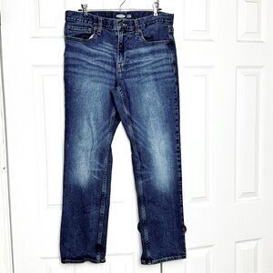 Old Navy Straight Built In Flex Jeans Dark Wash Sz 33 x 30